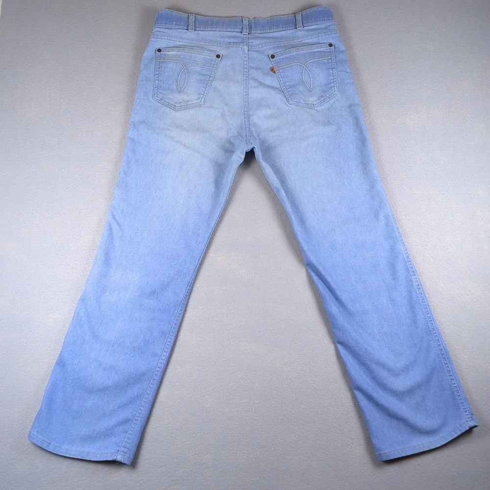 Vintage Levis Orange Tab Jeans Mens 38x29 Light Blue 80s Skosh More Room